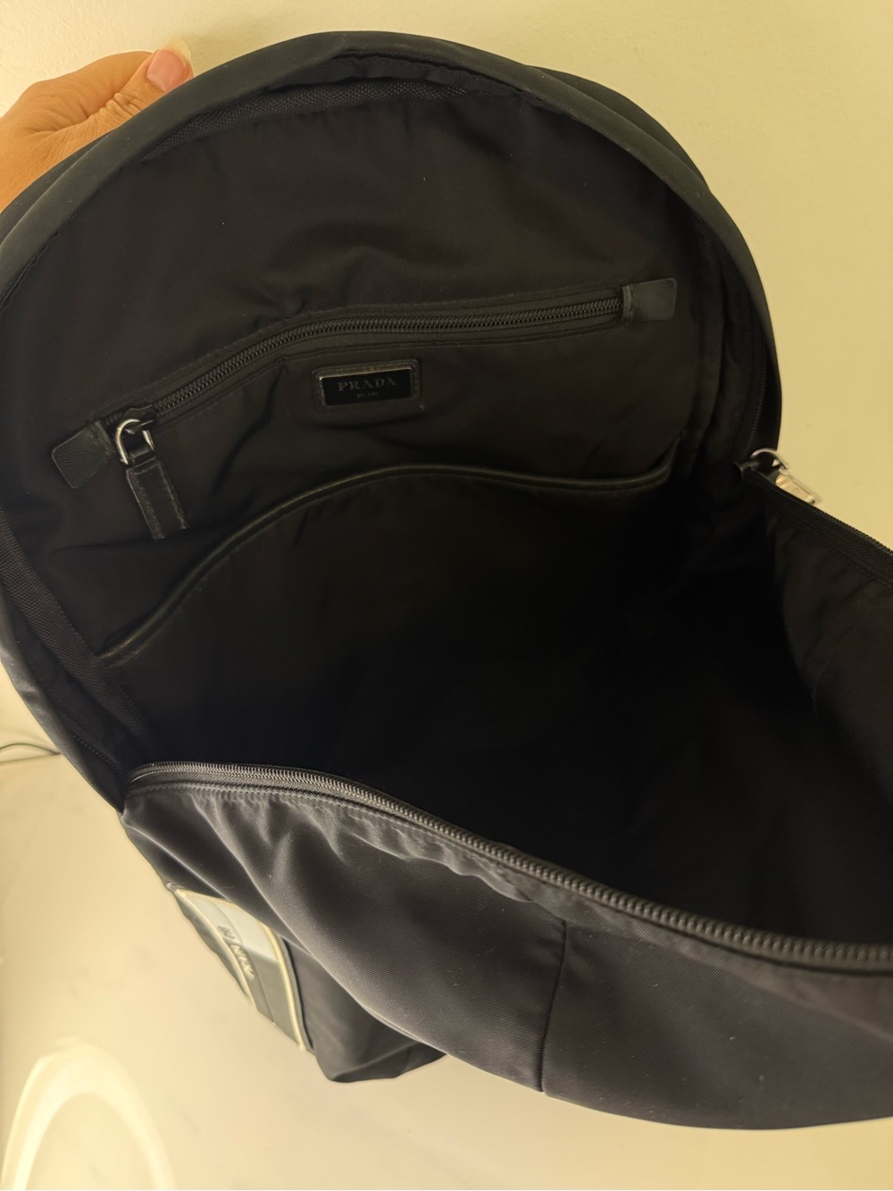 Prada 018 Black Nylon Parachute Backpack Silver Hardware - Picture 3 of 11